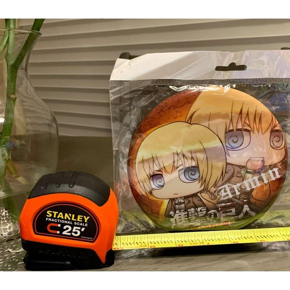 Extra Large Attack on Titan Armin Buttons Can Badge‎ Japan - Picture 4 of 4